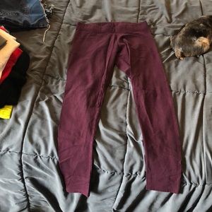 maroon leggings